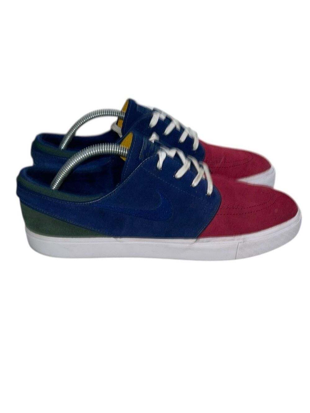 Nike SB Zoom Stefan Janoski Yacht Club Suede Sneakers SZ 10.5 Red Green Blue